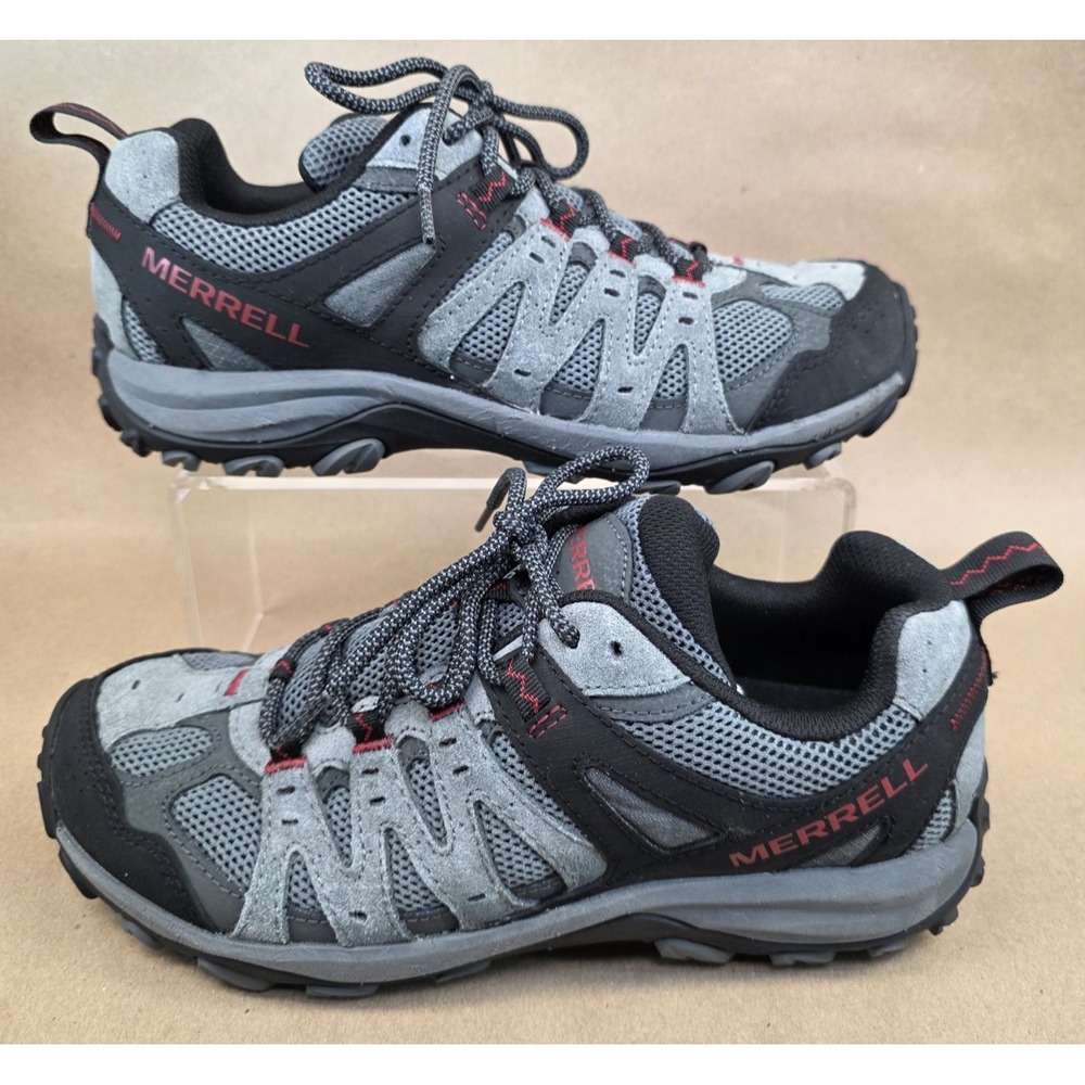 Merrell  (Sz 8) Accentor 3 Men's US Gray Black Suede Waterproof Hiking Shoes